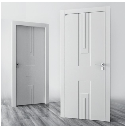 Дверь распаш BELLUNATO GEOMETRIA P blanc короб inner 2 (MATT\SHINY) 60*210 DX откр. прав